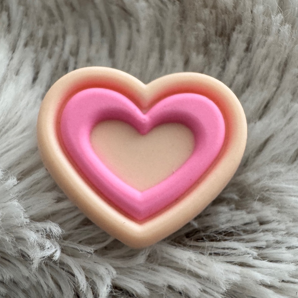 Dainty Pink Heart Shoe Charm CROCS Jibbitz 5/$20
